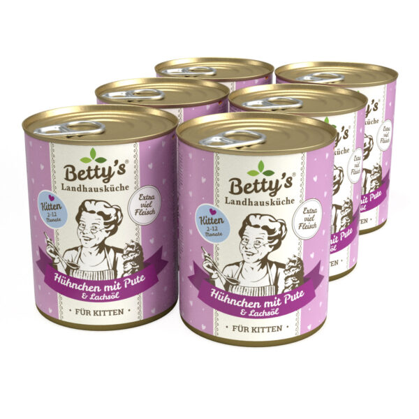 6x 400g sorten Katze Kitten Haehnchen Pute