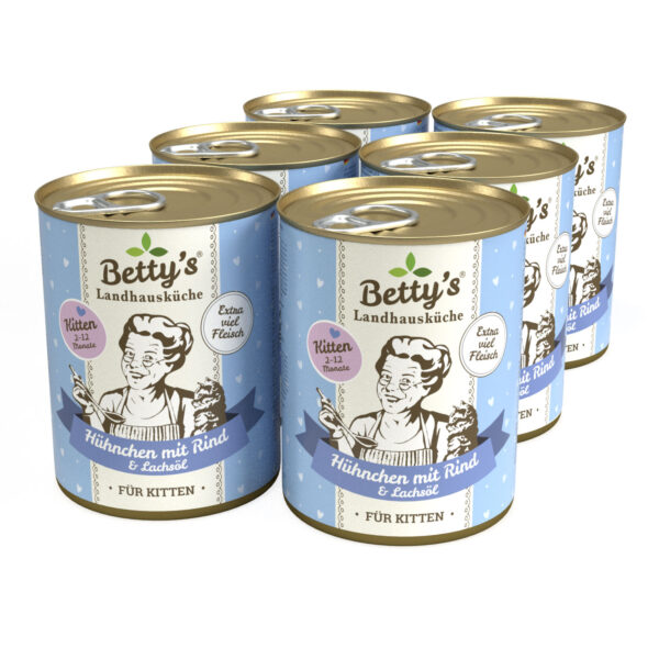 6x 400g sorten Katze Kitten Huhn Rind